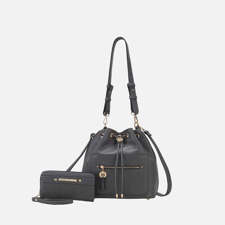 MKF Collection By Mia K Larissa Bucket Bag And Wallet Set
