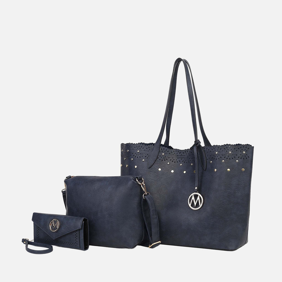 MKF Collection By Mia K Mariahna 3 Pcs Shopper Tote Crossbody And Wallet