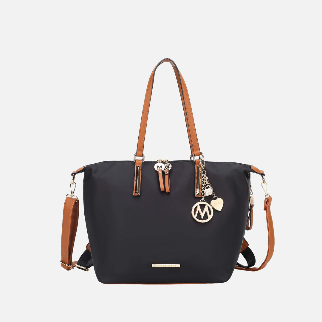 Chocolate MKF Collection By Mia K Layla Convertible Weekender