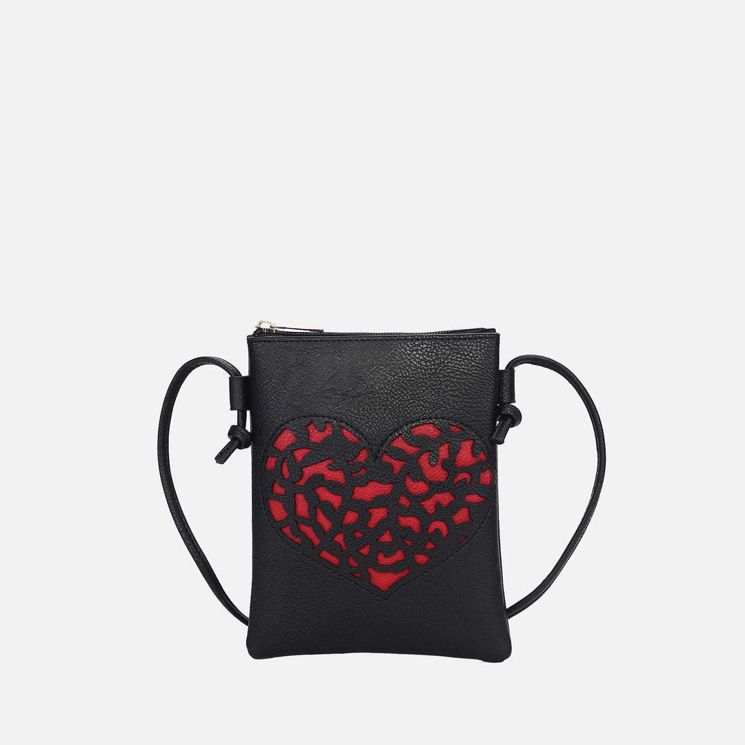 Navy MKF Collection By Mia K Heartly Crossbody Bag