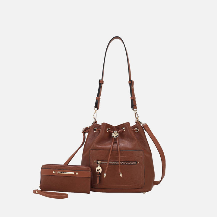 MKF Collection By Mia K Larissa Bucket Bag And Wallet Set