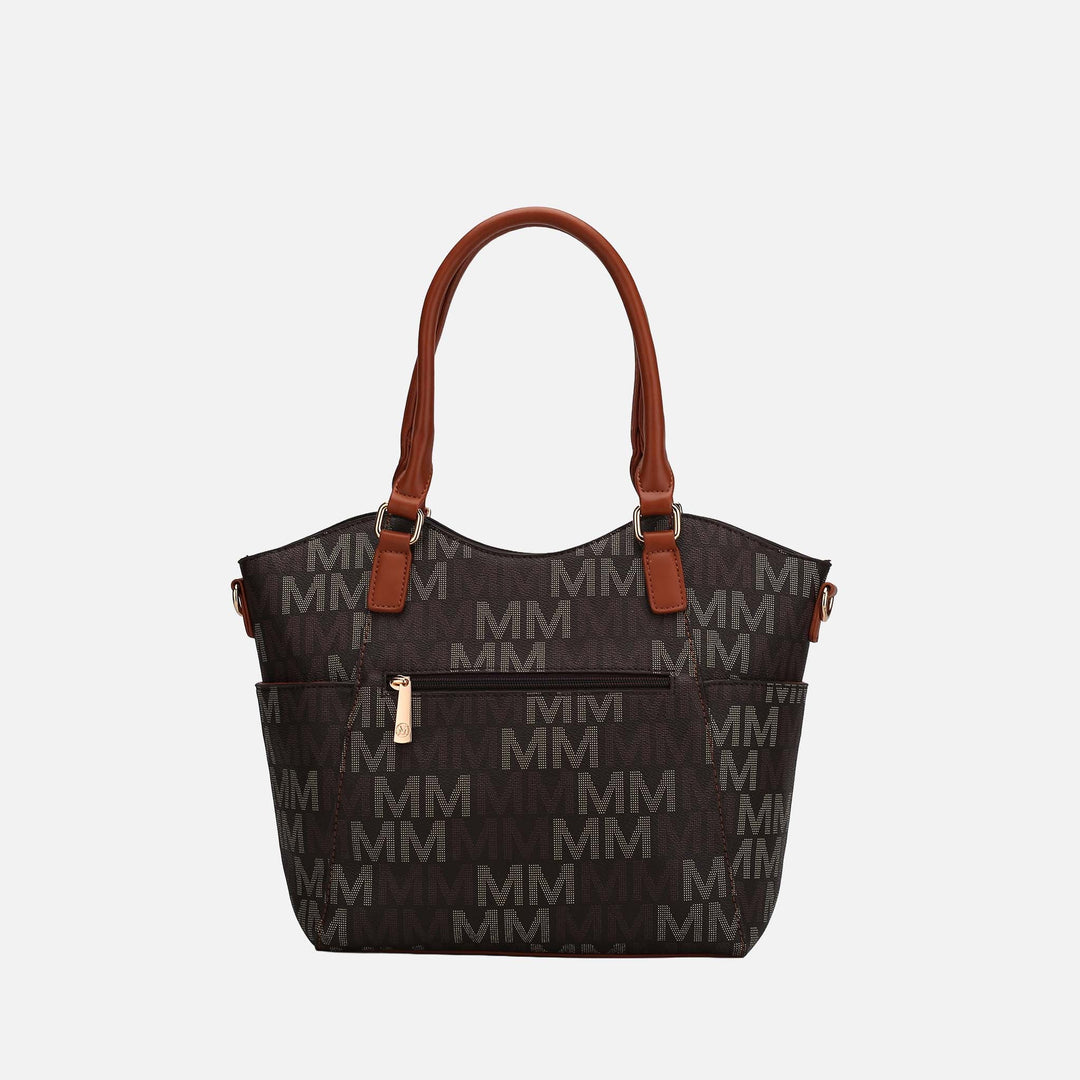 White MKF Collection By Mia K Jeneece Signature Tote Bag