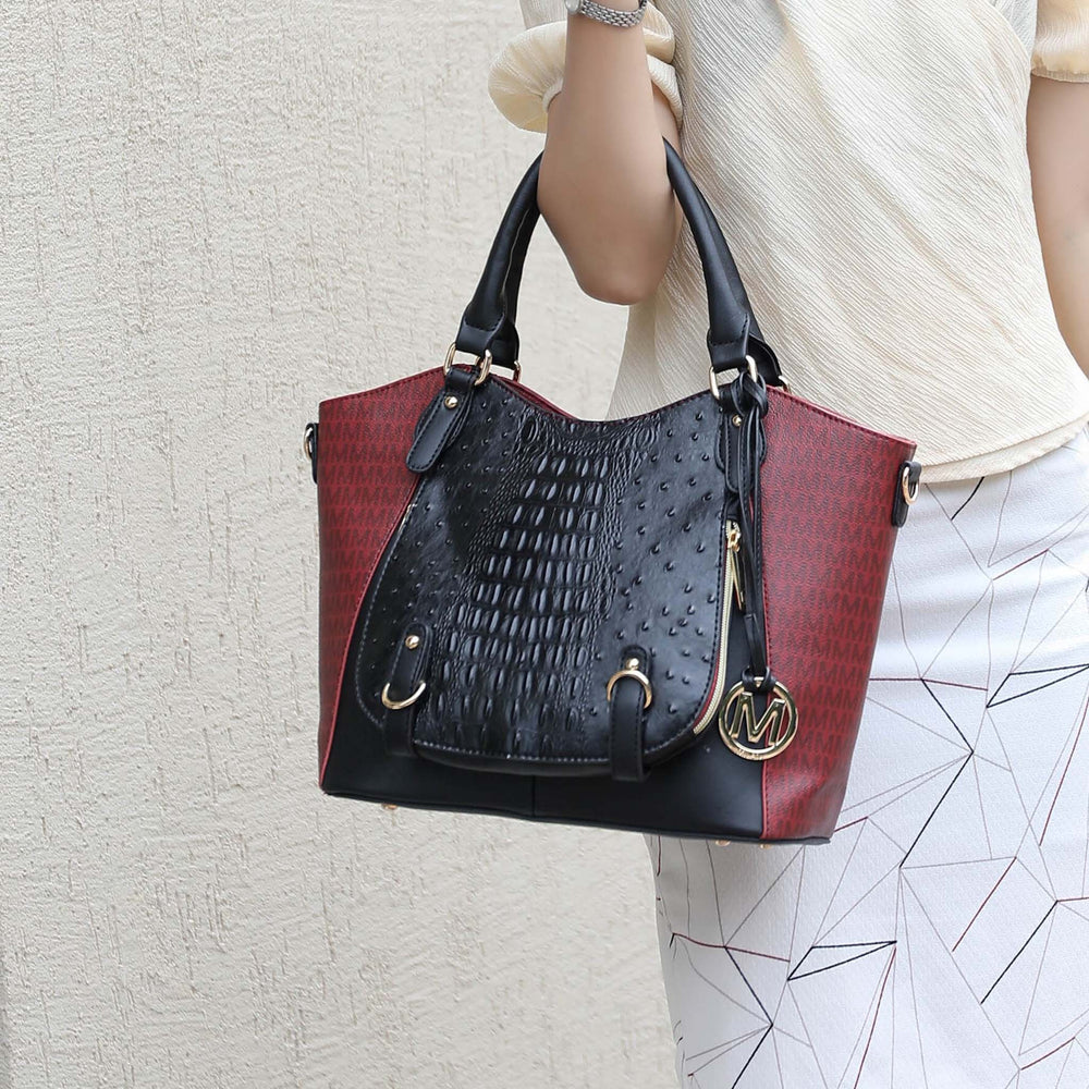 Black MKF Collection By Mia K Jacqueline Signature Shoulder Bag