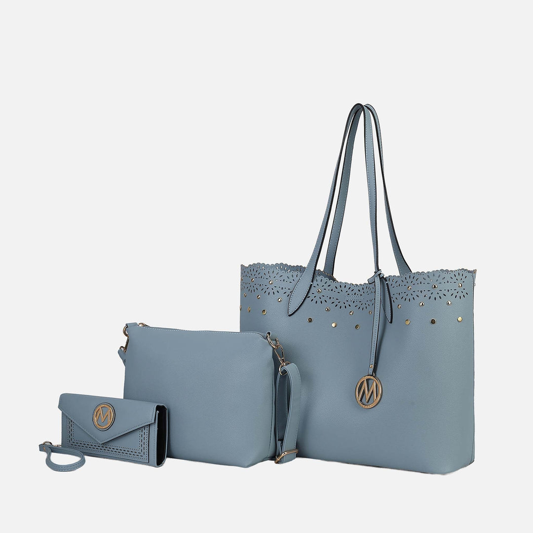 Olive MKF Collection By Mia K Mariahna 3 Pcs Shopper Tote Crossbody And Wallet