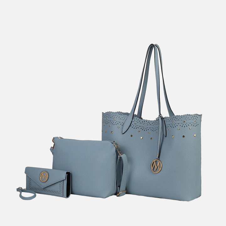 Olive MKF Collection By Mia K Mariahna 3 Pcs Shopper Tote Crossbody And Wallet