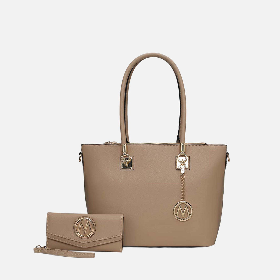 Light Blue MKF Collection By Mia K Vanessa Tote And Set