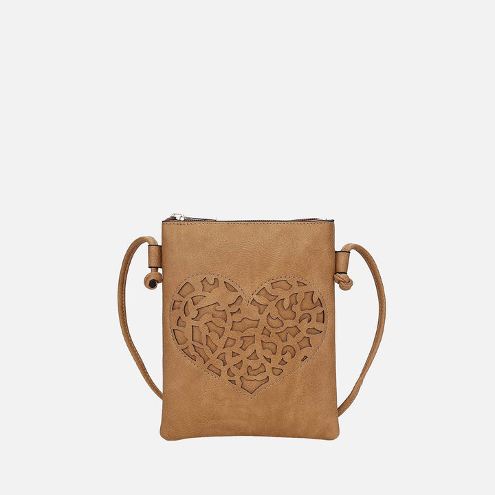 Khaki MKF Collection By Mia K Heartly Crossbody Bag