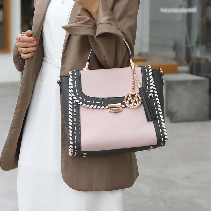 Beige MKF Collection By Mia K Flora Shoulder Bag
