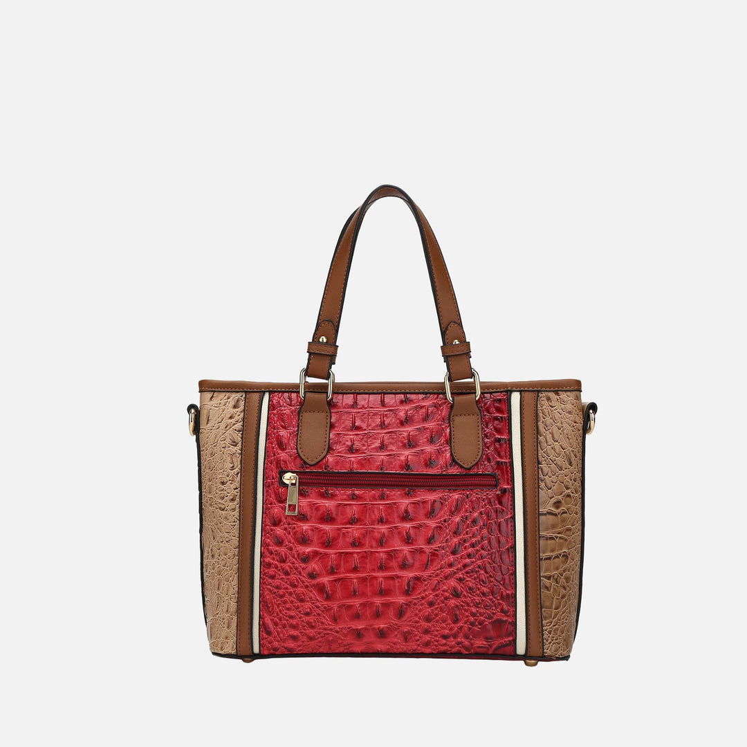 Croco Cognac MKF Collection By Mia K Lizza Tote Bag