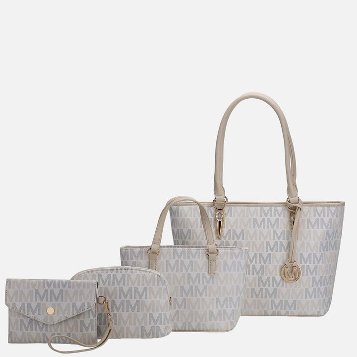 Red MKF Collection By Mia K Alexy Signature Tote Bag And Set