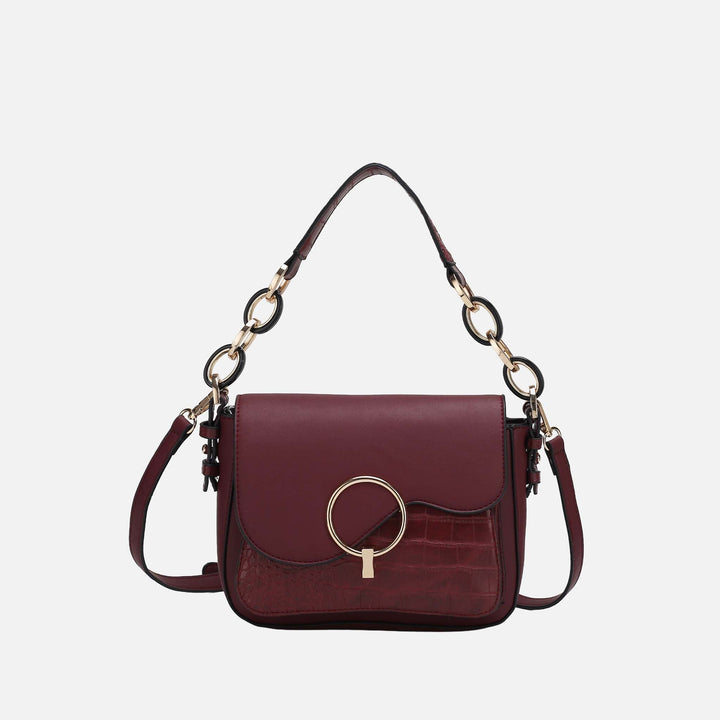 Hunter MKF Collection By Mia K Fanta Croc Shoulder Bag