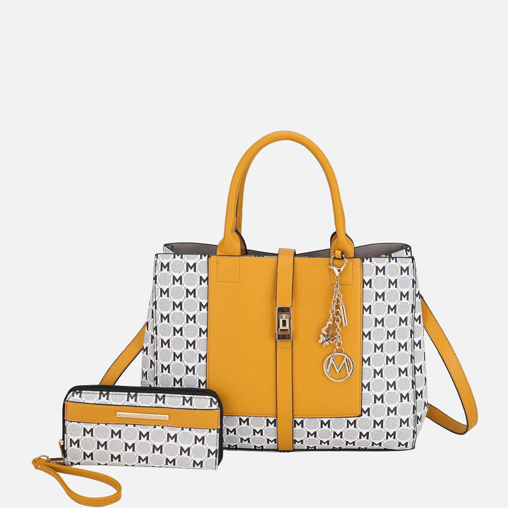 Black MKF Collection By Mia K Yuliana Iii Shoulder Bag And Wallet Set