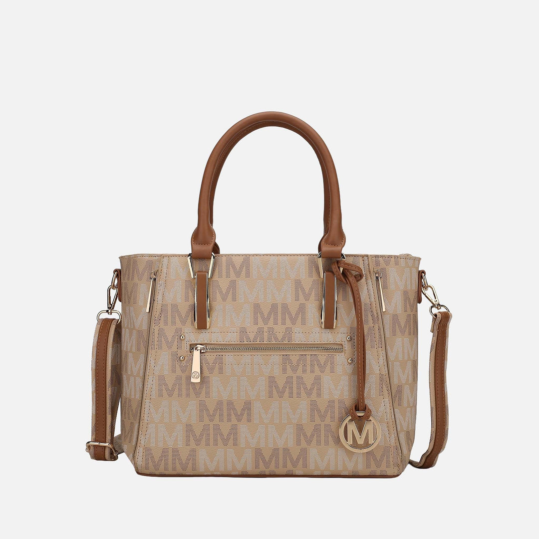 Burgundy MKF Collection By Mia K Siena Signature Tote Bag