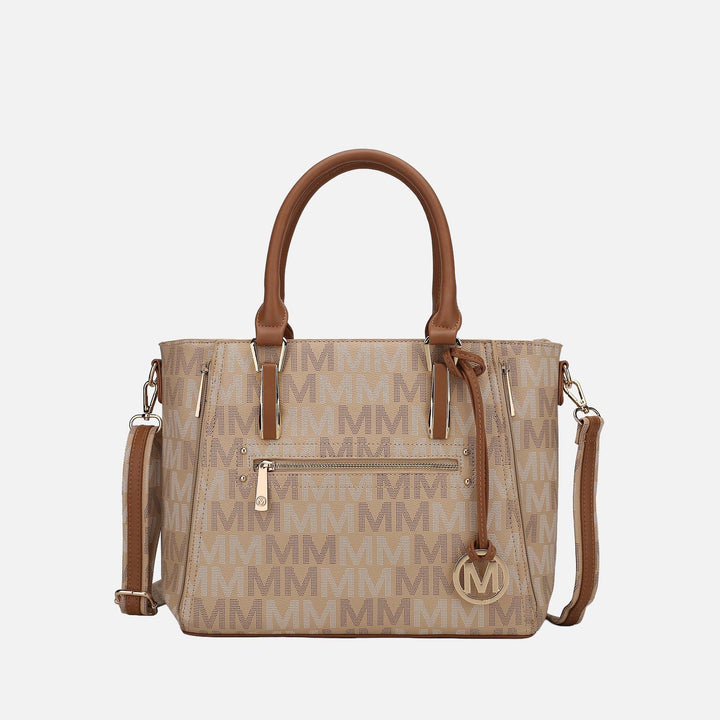 Burgundy MKF Collection By Mia K Siena Signature Tote Bag