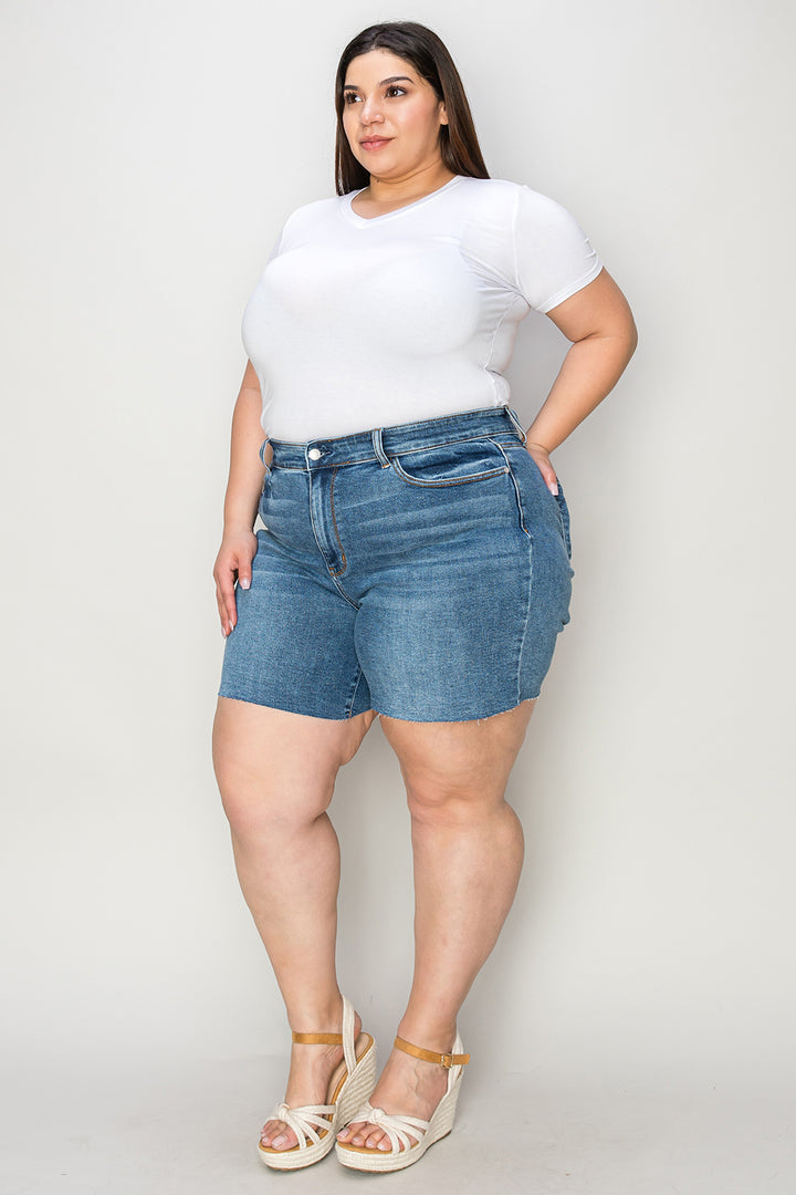 Medium Judy Blue Full Size High Waist Slim Denim Shorts