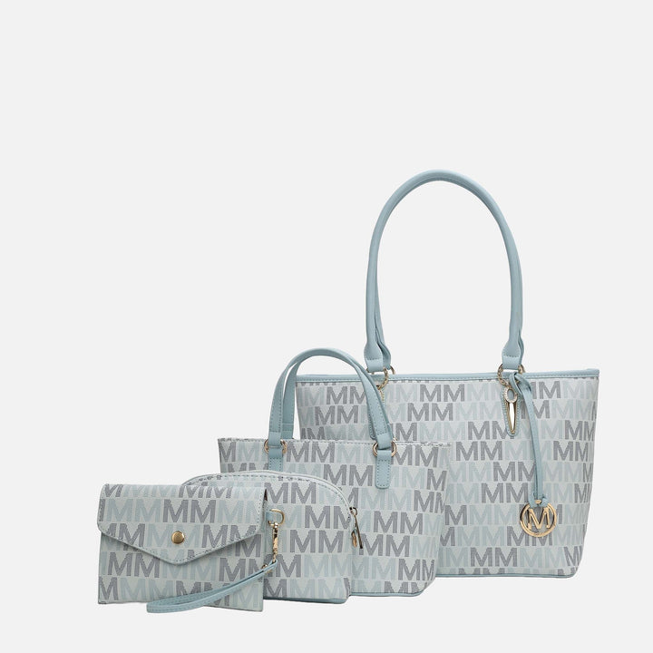 Tan MKF Collection By Mia K Alexy Signature Tote Bag And Set