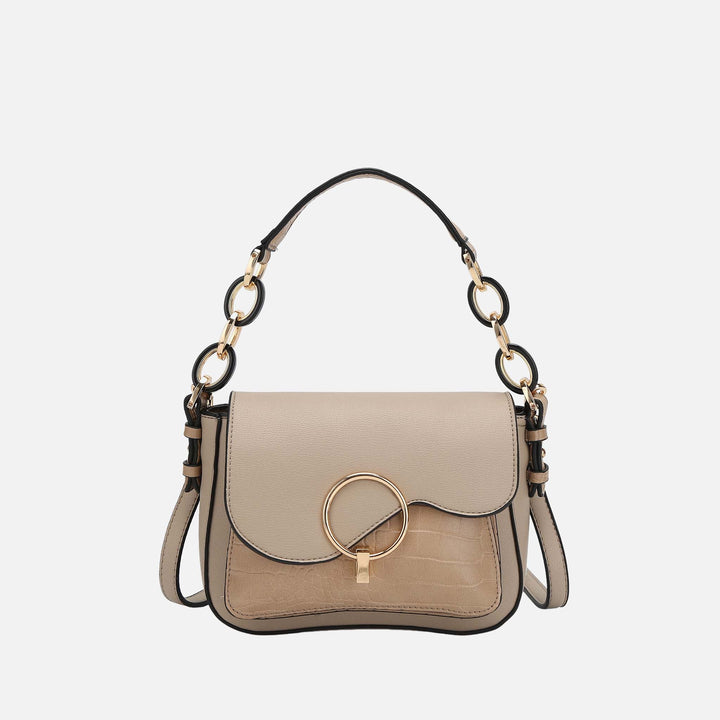 MKF Collection By Mia K Fanta Croc Shoulder Bag