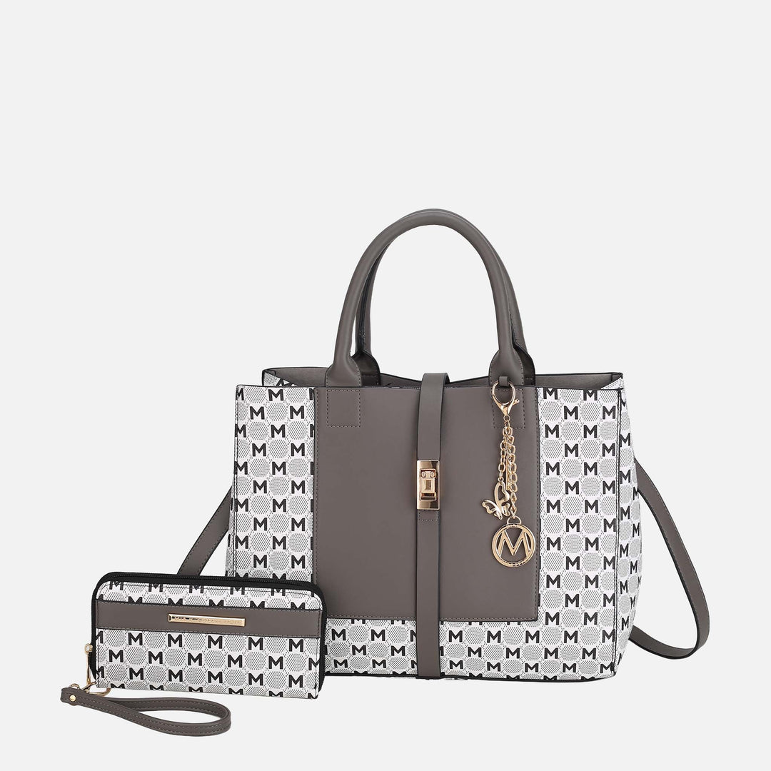 Olive MKF Collection By Mia K Yuliana Iii Shoulder Bag And Wallet Set