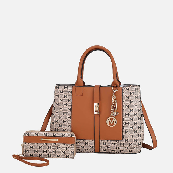 Pink MKF Collection By Mia K Yuliana Iii Shoulder Bag And Wallet Set