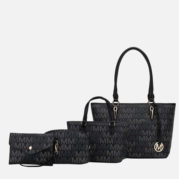 Light Blue MKF Collection By Mia K Alexy Signature Tote Bag And Set