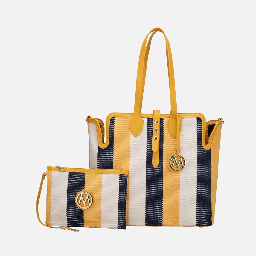 Taupe MKF Collection By Mia K Juliana Tote Bag And Wristlet Set