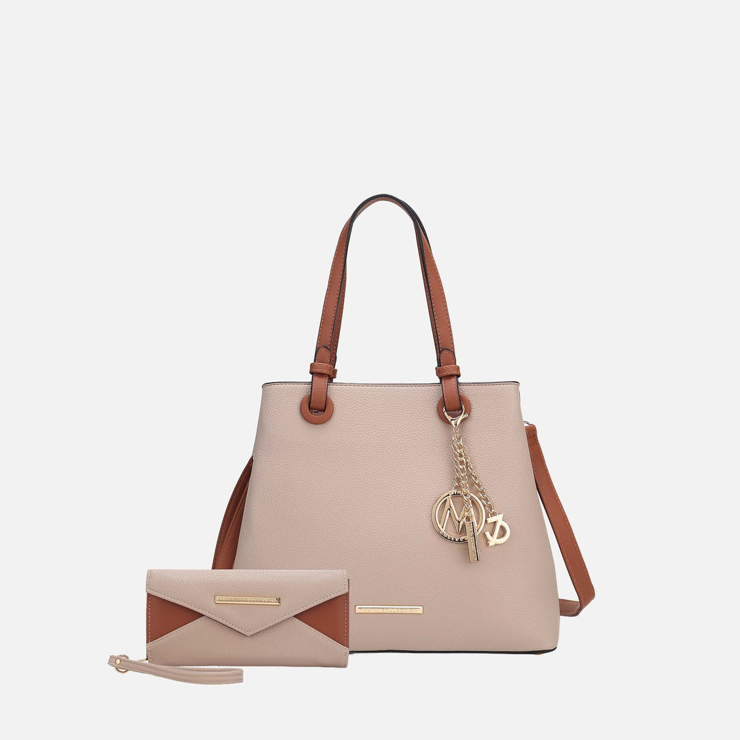 Cognac Brown MKF Collection By Mia K Kearny Hobo Bag And Set