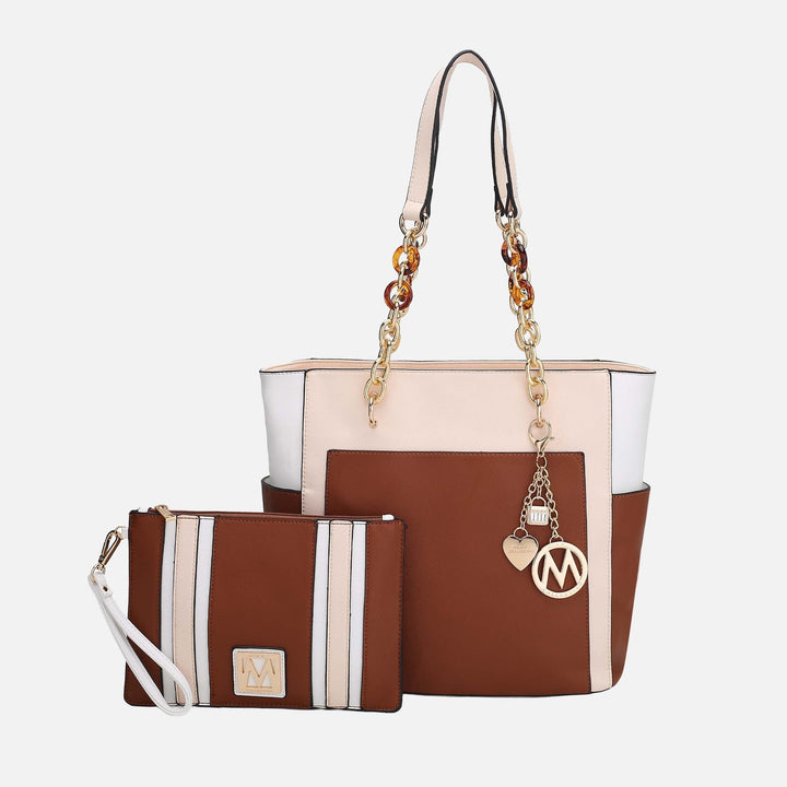 MKF Collection By Mia K Rochelle Tote And Wristlet Set