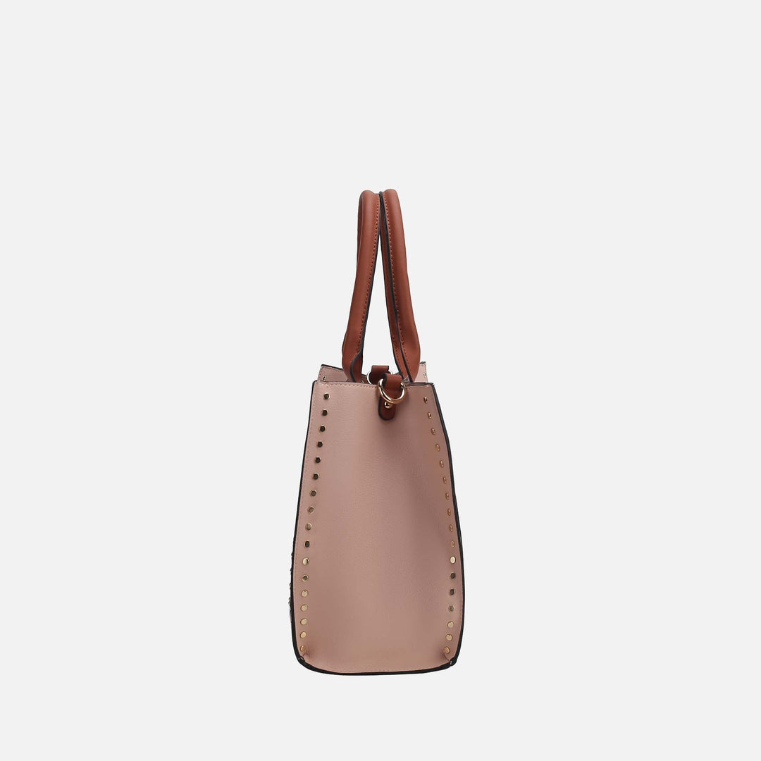 Coffee MKF Collection By Mia K Davina Tote Bag And Wallet Set