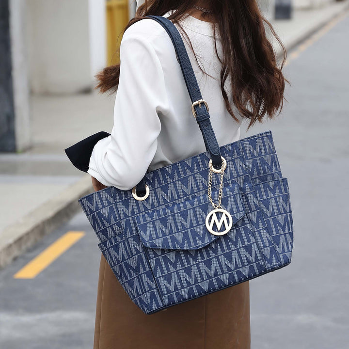 Black MKF Collection By Mia K Griselda Signature Tote Bag