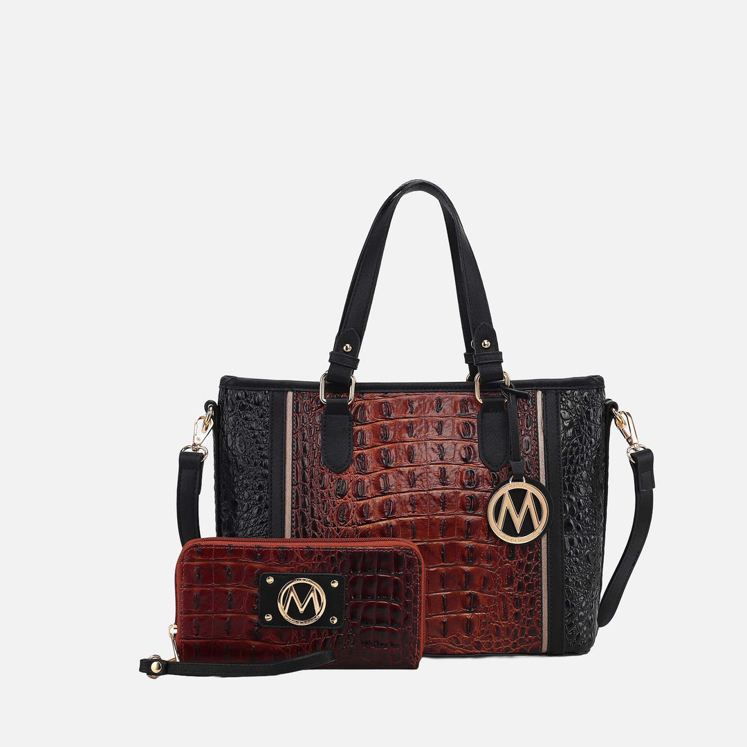 Croco Purple MKF Collection By Mia K Lizza Tote Bag