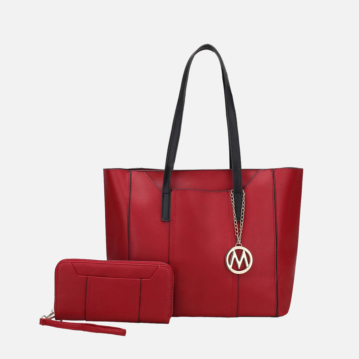 Red MKF Collection By Mia K Dinah Tote Bag And Set