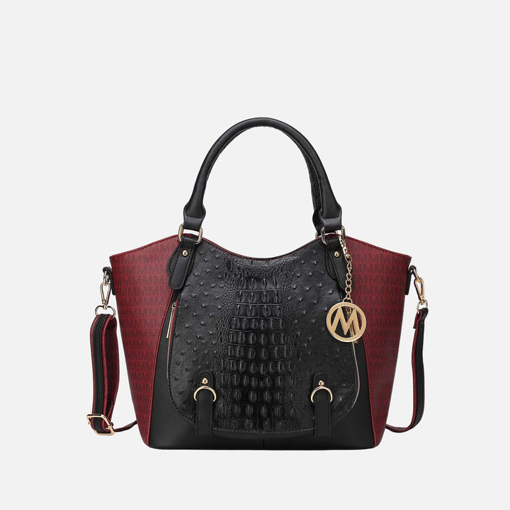 White MKF Collection By Mia K Jacqueline Signature Shoulder Bag
