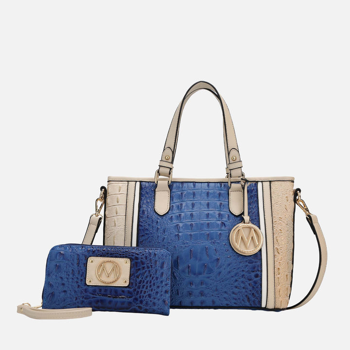 Croco Fuchsia MKF Collection By Mia K Lizza Tote Bag