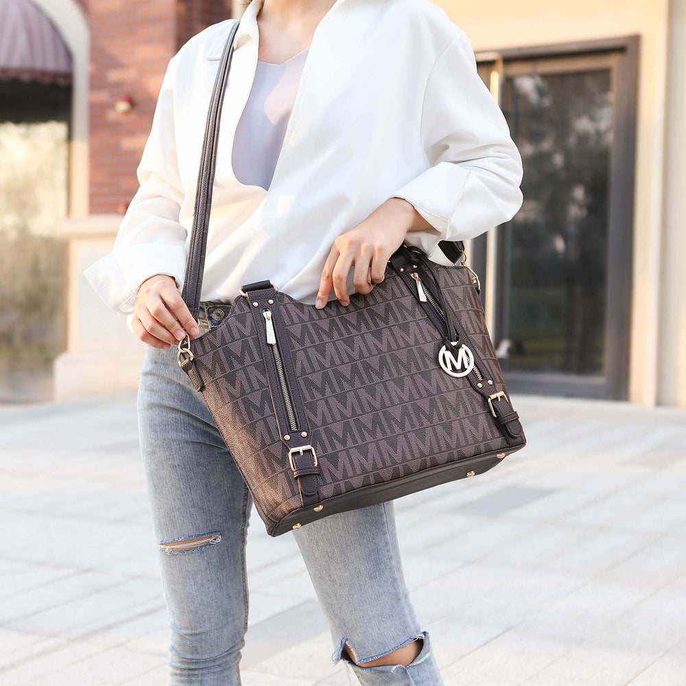 Black MKF Collection By Mia K Thania Signature Tote Bag