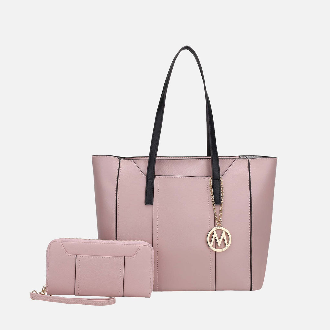 Pewter MKF Collection By Mia K Dinah Tote Bag And Set