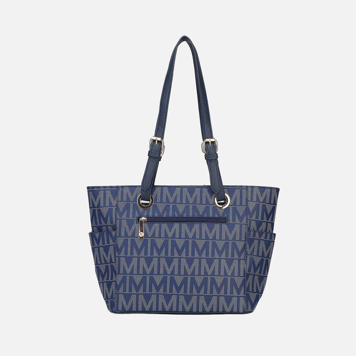 Beige MKF Collection By Mia K Griselda Signature Tote Bag