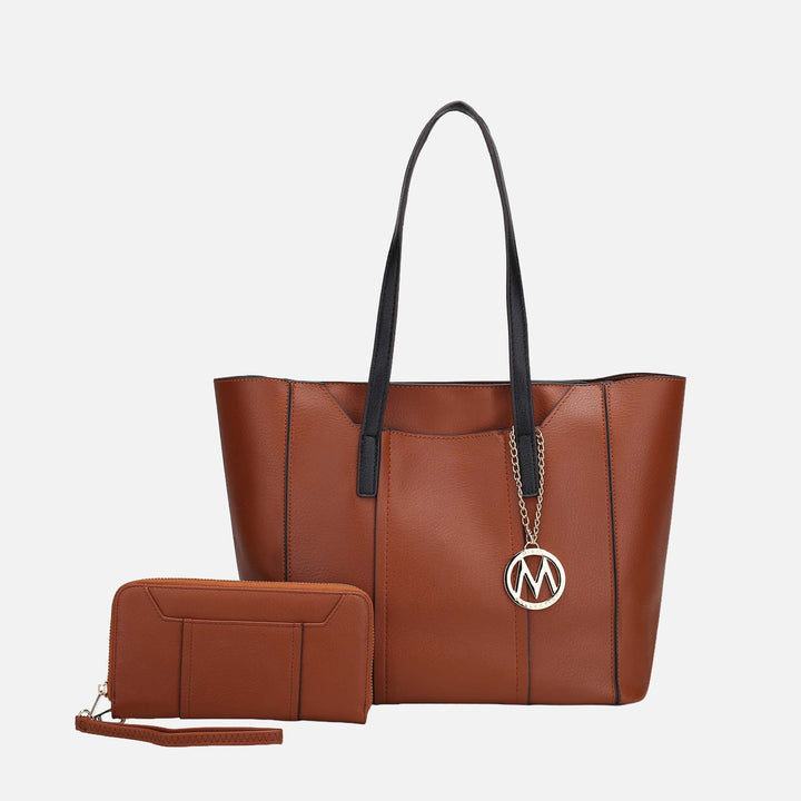Peacock Blue MKF Collection By Mia K Dinah Tote Bag And Set