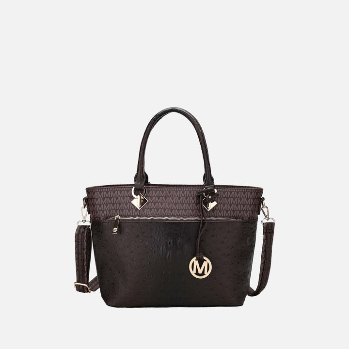 Beige MKF Collection By Mia K Grace Signature Tote Bag