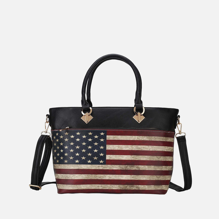 MKF Collection By Mia K Lilian Printed Flag Tote Bag