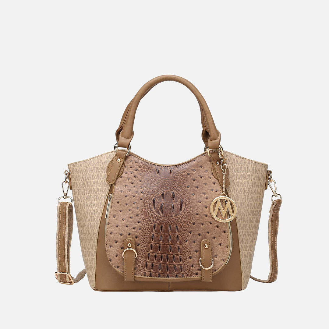 Wine MKF Collection By Mia K Jacqueline Signature Shoulder Bag