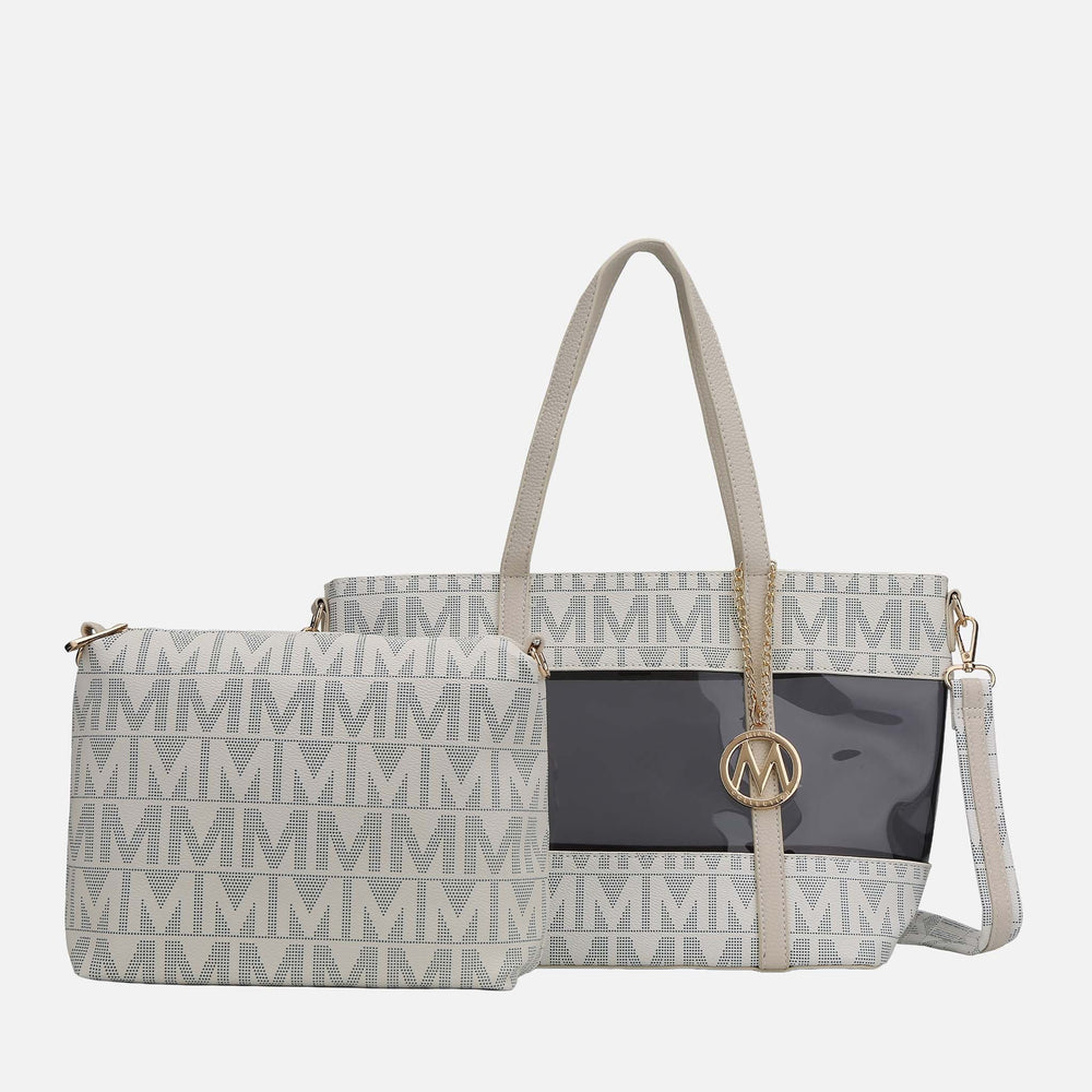 Black MKF Collection By Mia K Belinda Signature Tote Bag And Pouch Set