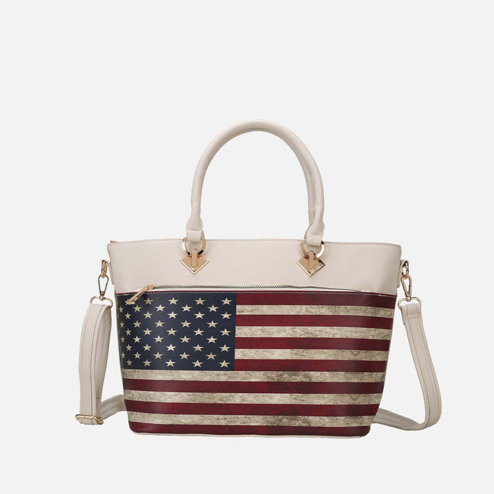 MKF Collection By Mia K Lilian Printed Flag Tote Bag