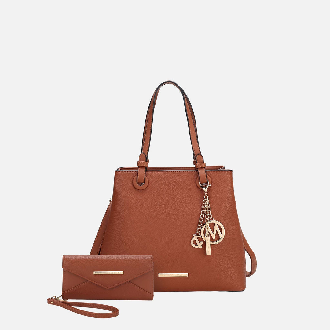 Taupe MKF Collection By Mia K Kearny Hobo Bag And Set
