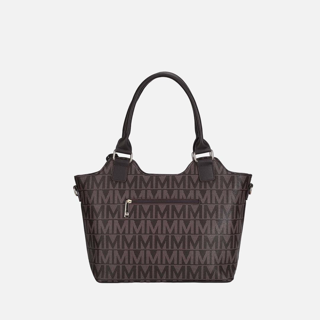 Burgundy MKF Collection By Mia K Thania Signature Tote Bag