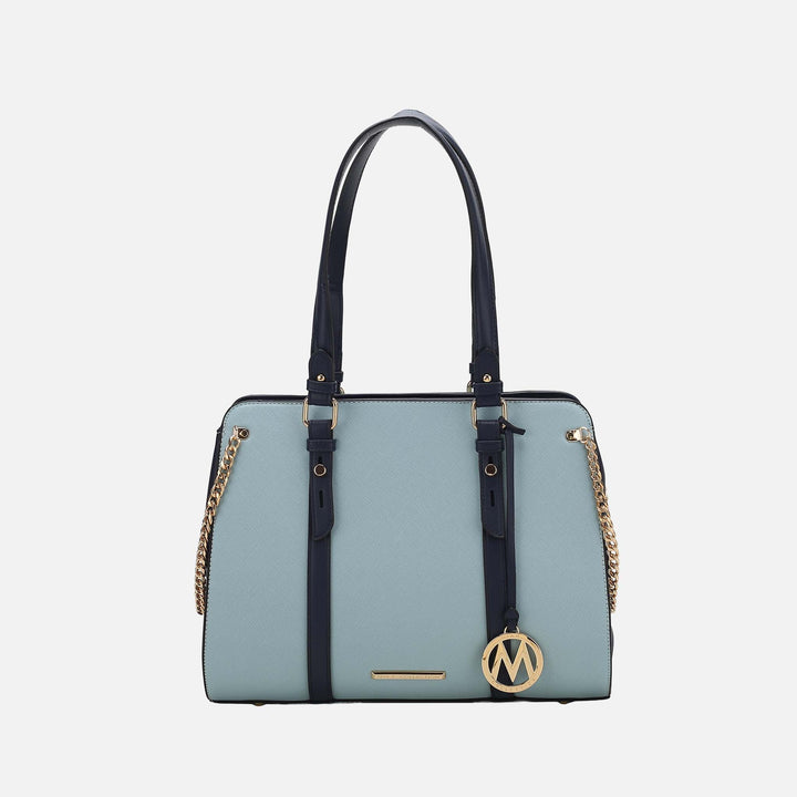 Chocolate MKF Collection By Mia K Amy Color Block Shoulder Bag