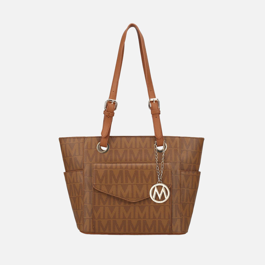 Chocolate MKF Collection By Mia K Griselda Signature Tote Bag
