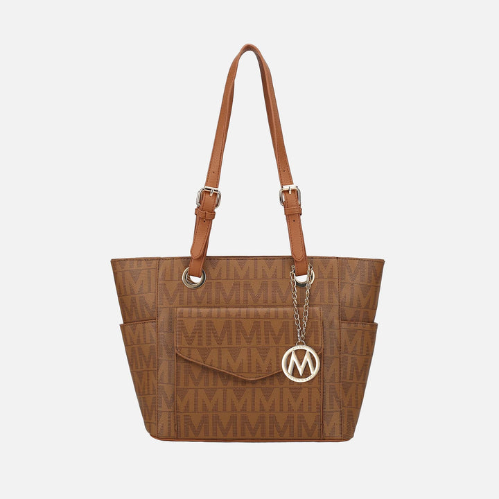 Chocolate MKF Collection By Mia K Griselda Signature Tote Bag