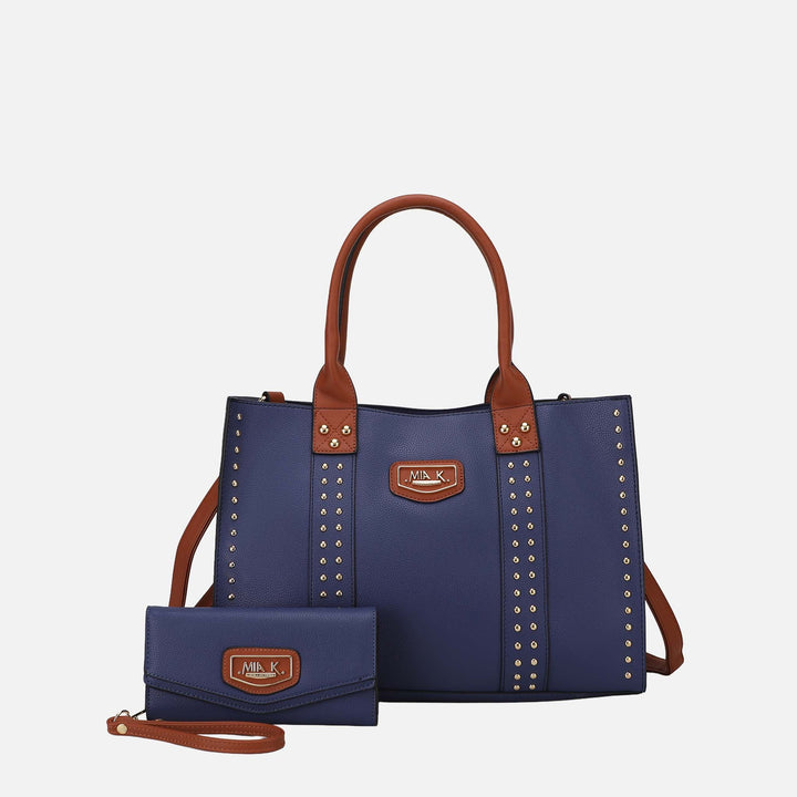 Taupe MKF Collection By Mia K Davina Tote Bag And Wallet Set