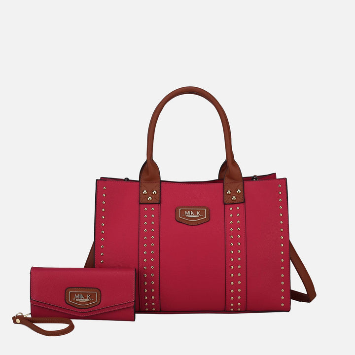 Olive MKF Collection By Mia K Davina Tote Bag And Wallet Set