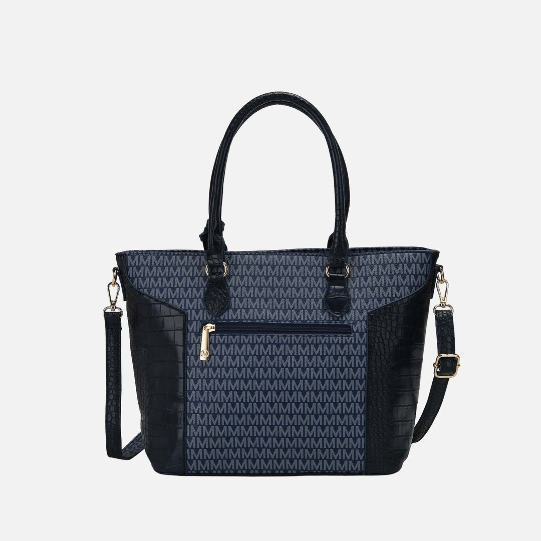 Brown MKF Collection By Mia K Shonda Signature Tote Bag And Set